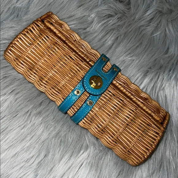 Kate Spade Wicker and Leather Clutch - Picture 11 of 15